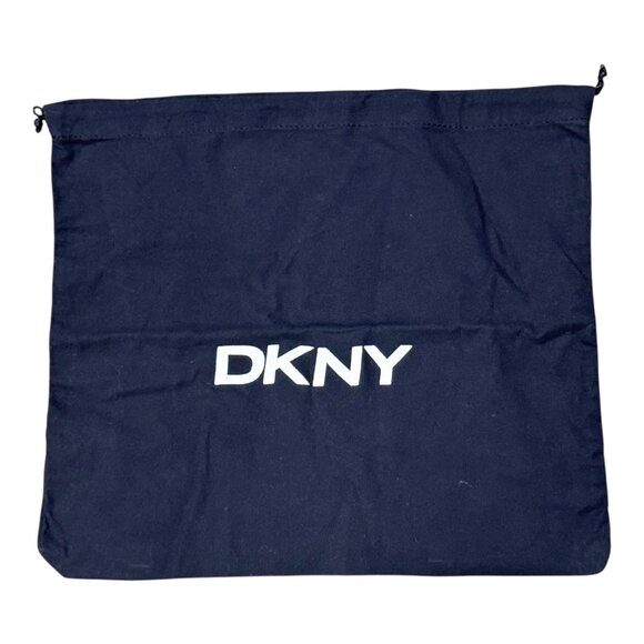 DKNY Drawstring Dust Bag Navy 16.5" X 13.5" Cotton Large Shoes Purse Donna Karan - Picture 1 of 4